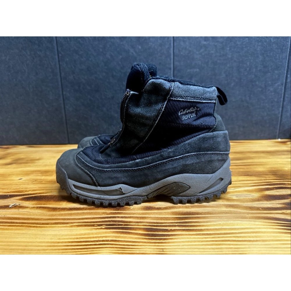 Cabelas Dry Plus Black Thinsulate Waterproof Zip Up Winter Boots Womans Size 8